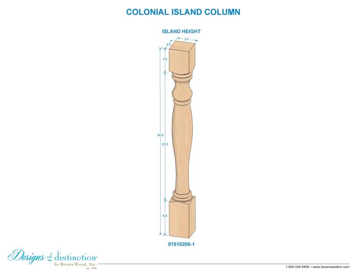 Colonial porch column