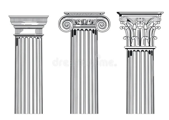 Kinds of columns in architecture