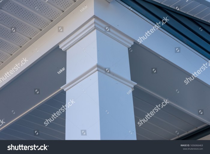 Columns porch double roof column gable clipped portico